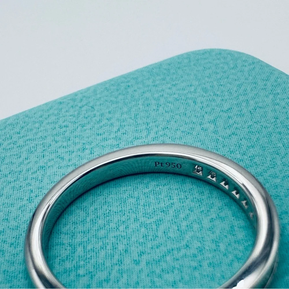 Tiffany & Co. Wedding Band with a Half-Circle of Diamonds .20 TCW w Packaging